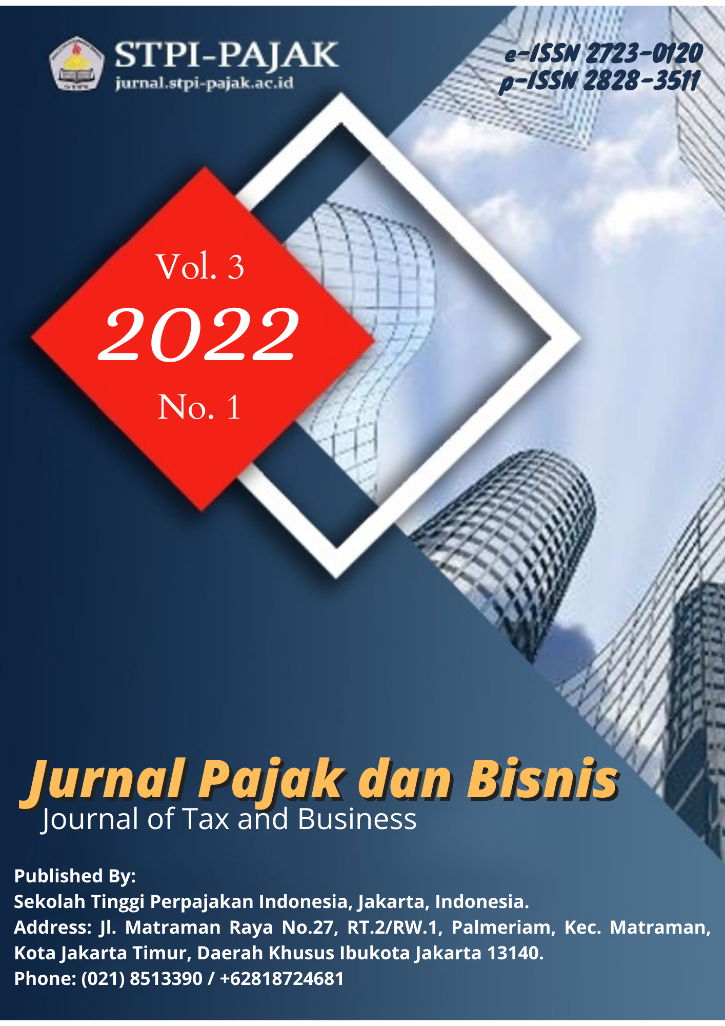 					View Vol. 3 No. 1 (2022): Journal of Tax & Business
				